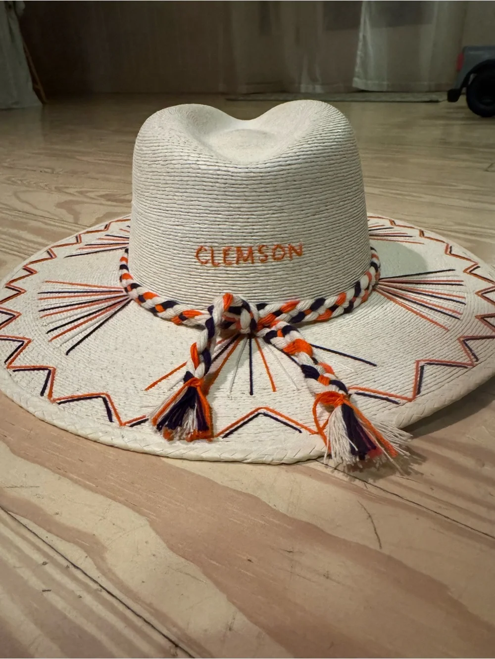 Goldie Hat Co. Custom Clemson Straw Hat